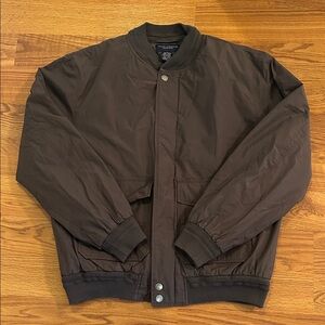 Daniel Cremieux Collection Men’s Brown Bomber Windbreaker Jacket